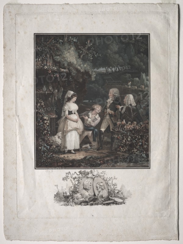 Annette and Lubin, 1789. Creator: Philibert Louis Debucourt (French, 1755-1832).