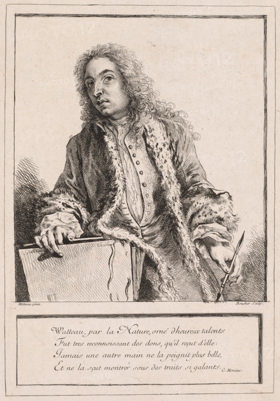 Antoine Watteau, c. 1727. Creator: François Boucher (French, 1703-1770).