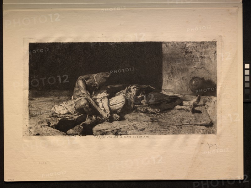 Arabe veillant le corps de son ami, 1866. Creator: Mariano Fortuny y Carbó (Spanish, 1838-1874).