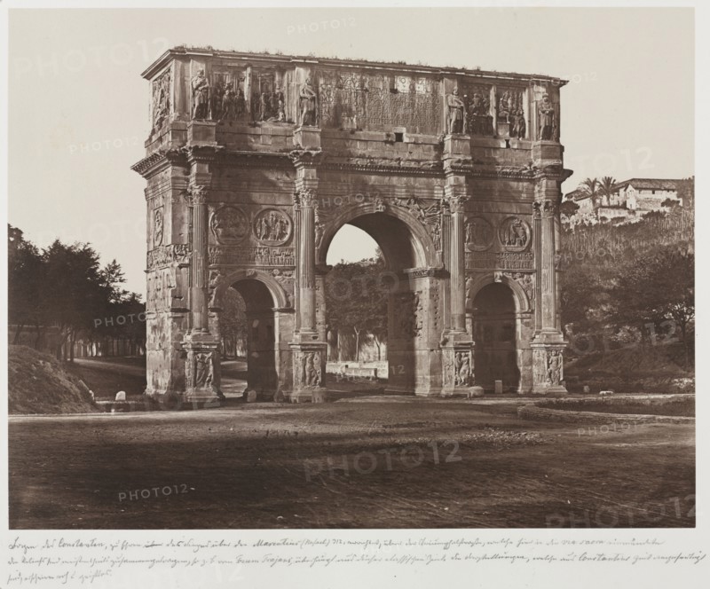 Arch of Constantine, Rome, c. 1858. Creator: James Anderson (British, 1813-1877).