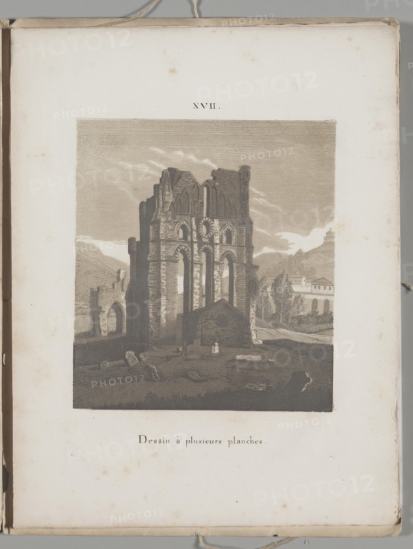 Art of the Lithograph: Italian Church Ruin, Plate XVII , 1819. Creator: Alois Senefelder (German, 1771-1834).