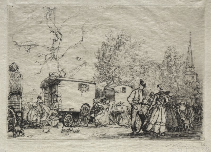 At the Fair St. Jean de Mont, 1906. Creator: Auguste Louis Lepère (French, 1849-1918).