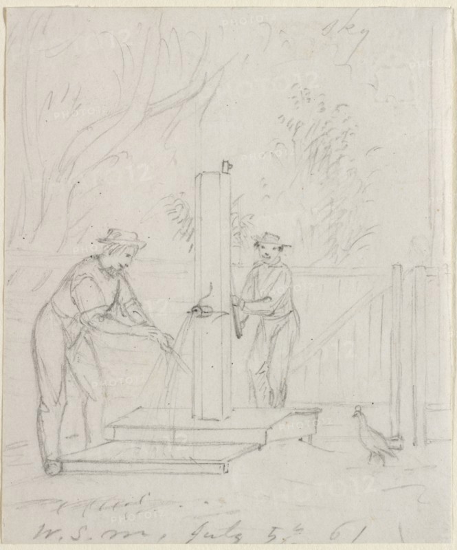 At the Pump, 1861. Creator: William Sidney Mount (American, 1807-1868).