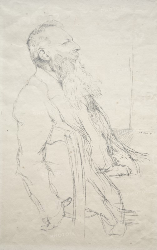 Auguste Rodin, 1897. Creator: William Rothenstein (British, 1872-1945).