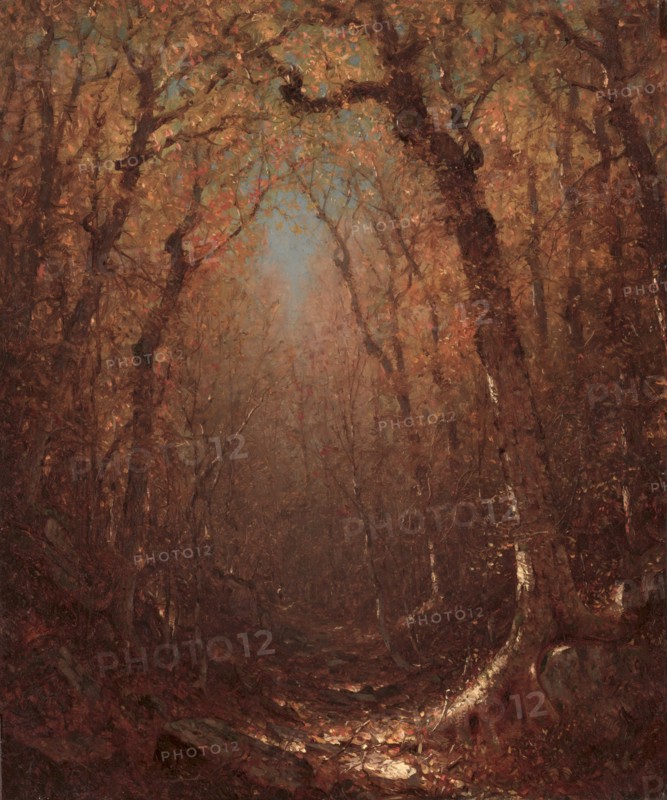 Autumn, a Wood Path, 1876. Creator: Sanford Robinson Gifford (American, 1823-1880).