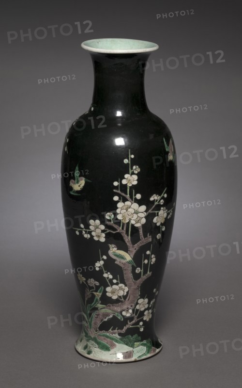 Baluster Vase with Blossoming Cherry Tree, 1714. Creator: Unknown.
