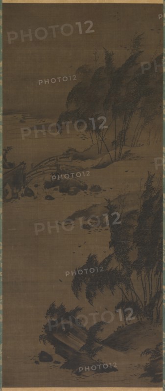 Bamboo in Wind, early 1500s. Creator: Genga (Japanese), attributed to.