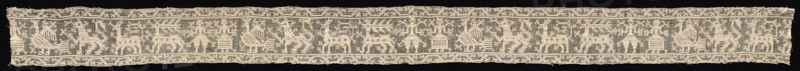 Band with Parade of Human Figures, Stags, and Other Fantastic Animals, 16th-17th century. Creator: Unknown.