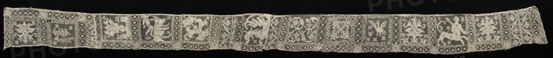 Band with Various Fantastic Creatures and Vegetal Patterns, 19th century. Creator: Unknown.