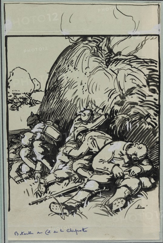 Bataille du Col de la Chiprotte, 1914. Creator: Auguste Louis Lepère (French, 1849-1918).