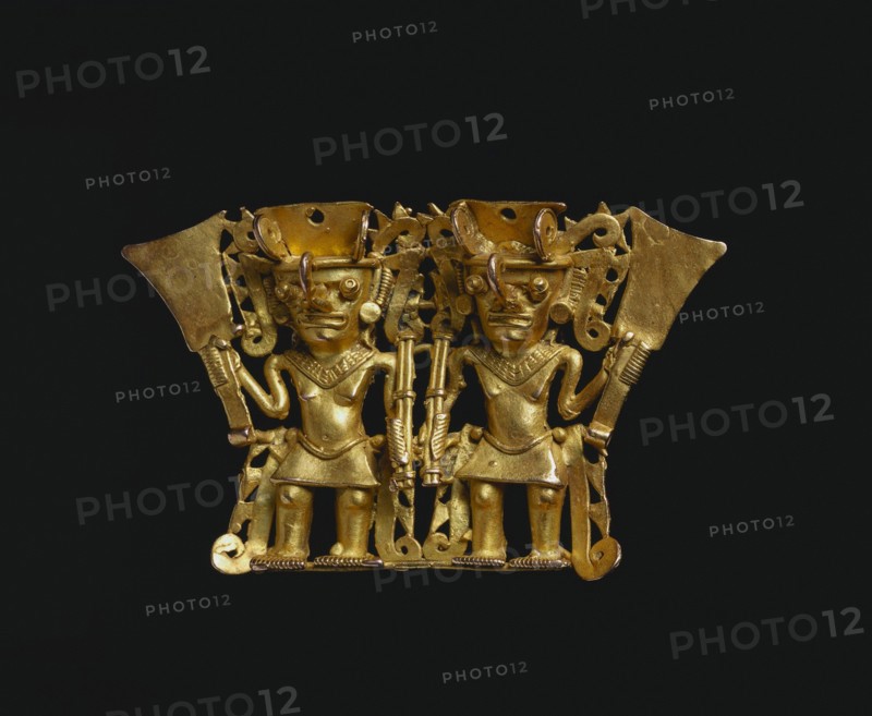 Bat-Nosed Figures Pendant, 1000-1550. Creator: Unknown.