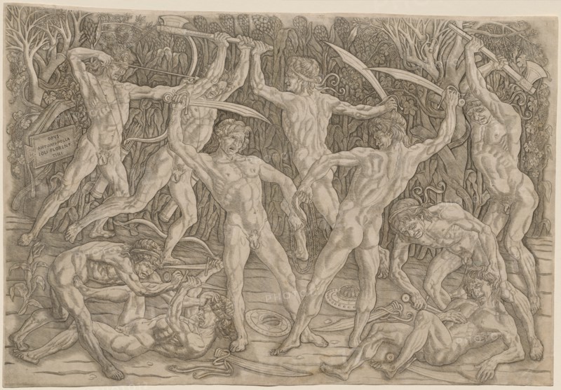 Battle of the Nudes, 1470s-80s. Creator: Antonio del Pollaiuolo (Italian, 1431/32-1498).