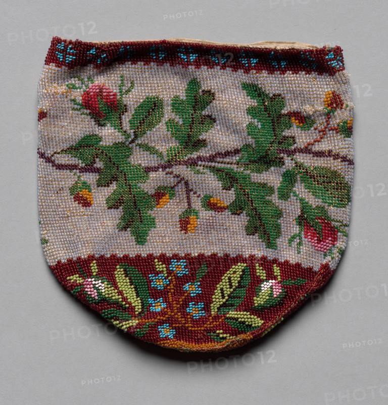 Beaded Bag, 19th century. Creator: Unknown.