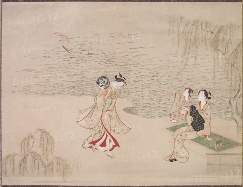 Beauties at the Seashore, c. 1765-1792. Creator: Ippitsusai Buncho (Japanese).