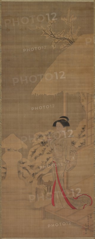 Beauty (Bijin) in the Snow, late 18th-early 19th century. Creator: Kokan Shiba (Japanese, 1747-1818).