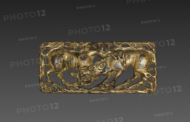Belt Buckle with Animals, 202 BC- 9. Creator: Unknown.