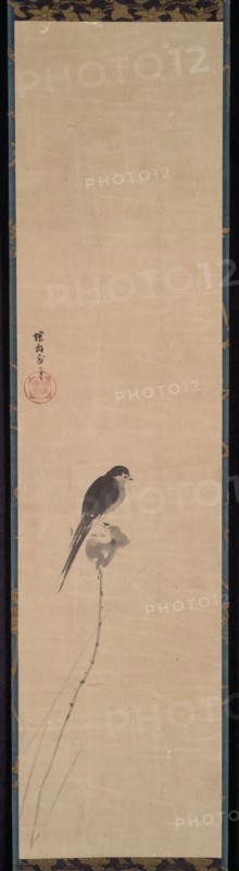 Bird on a Lotus Bud, 1600s. Creator: Kano Tan?y? (Japanese, 1602-1674).