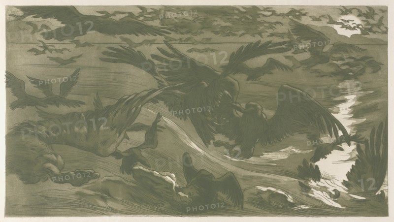 Birds of Prey, 1893. Creator: Victor Emile Prouvé (French, 1858-1943).