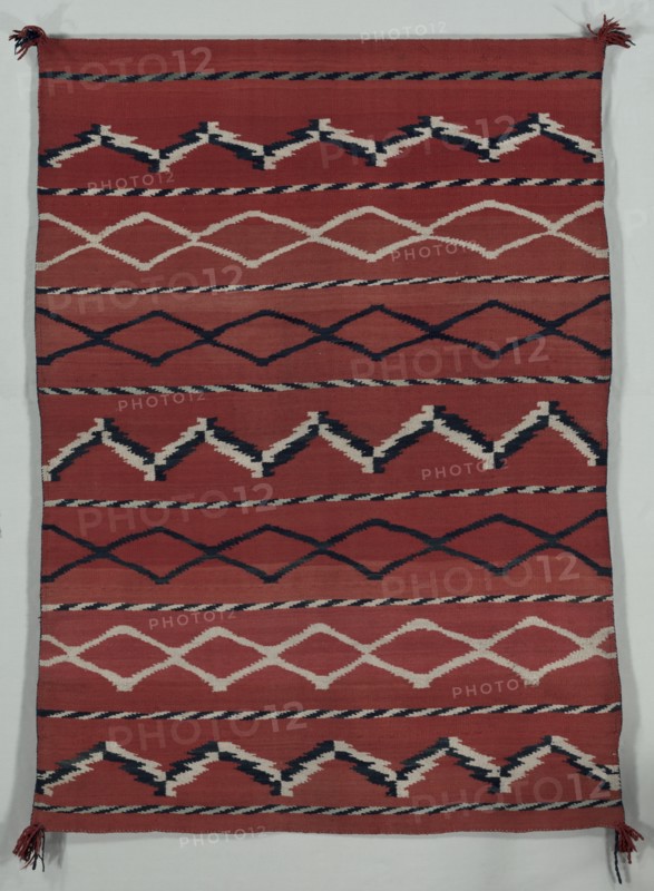 Blanket/ Sarape (banded style), late 1800s. Creator: Unknown.