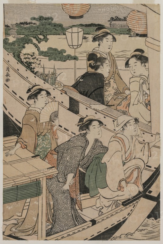 Boating Party on the Sumida River, 1789. Creator: Torii Kiyonaga (Japanese, 1752-1815).