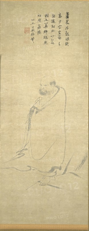 Bodhidharma Crossing the Yangzi on a Reed, 1300s. Creator: Unknown.