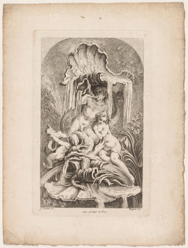 Book of Fountains: No. 2, c. 1736. Creator: Gabriel Huquier (French, 1695-1772).