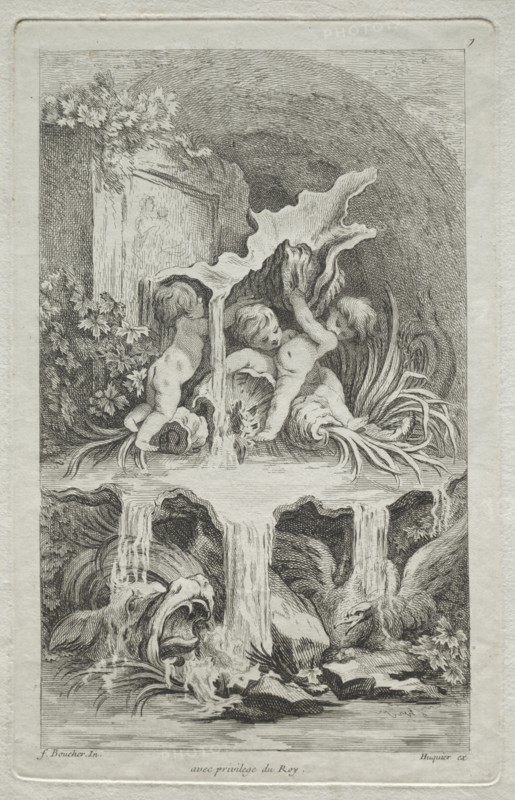 Book of Fountains: No. 7, c. 1736. Creator: Gabriel Huquier (French, 1695-1772).