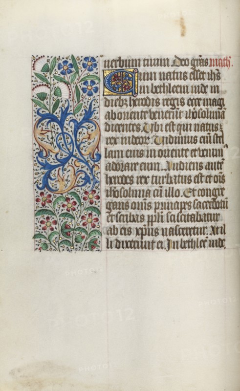 Book of Hours (Use of Rouen): fol. 16v, c. 1470. Creator: Master of the Geneva Latini (French, active Rouen, 1460-80).