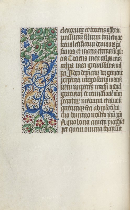 Book of Hours (Use of Rouen): fol. 25v, c. 1470. Creator: Master of the Geneva Latini (French, active Rouen, 1460-80).