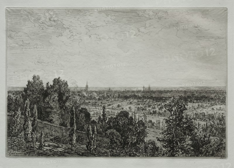 Bordeaux: vue de Cenon. Creator: Maxime Lalanne (French, 1827-1886).