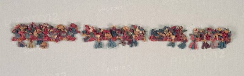 Border Fragment with Birds and Flowers, 100 BC-700. Creator: Unknown.