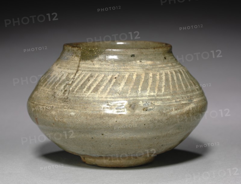 Bowl with Stamped Decoration, 1400s. Creator: Unknown.