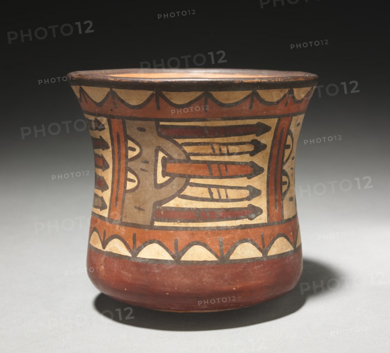 Bowl with Trophy Heads, c. 100-650. Creator: Unknown.