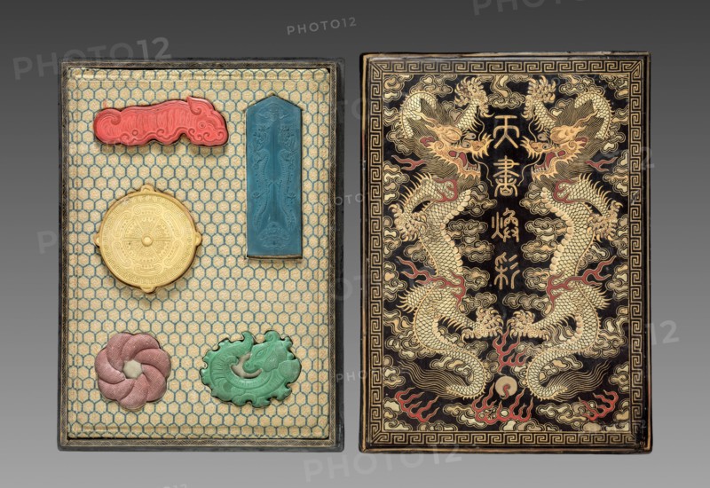 Box with Ink Cakes, 1795-1820. Creator: Unknown.
