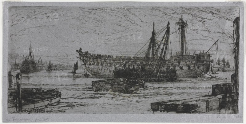 Breaking Up of the Agamemnon, 1870. Creator: Francis Seymour Haden (British, 1818-1910).