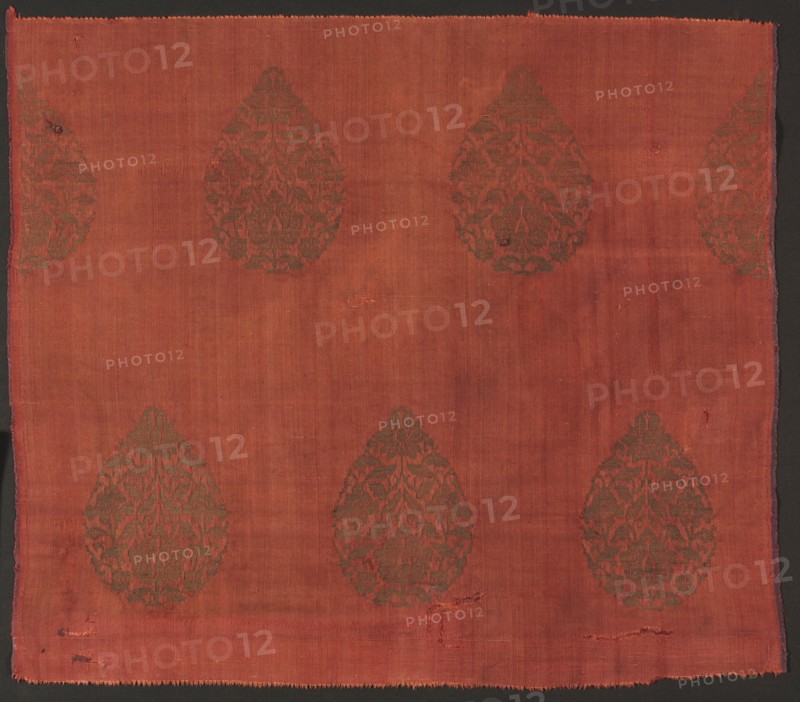 Brocade with Lotus Flowers, 1200s-mid 1300s. Creator: Unknown.