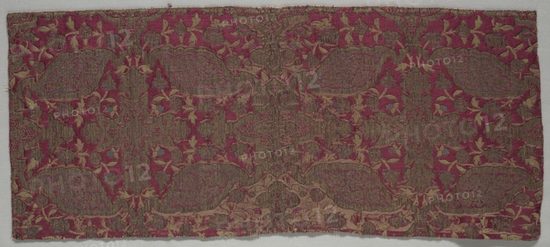 Brocaded Satin Textile, 16th century. Creator: Unknown.