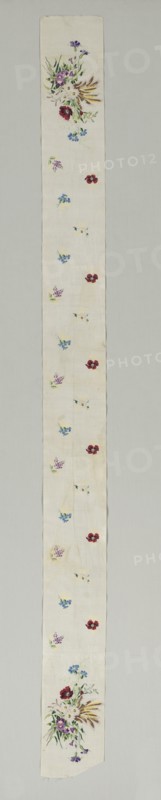 Brocaded Silk Ribbon, 1800s. Creator: Unknown.