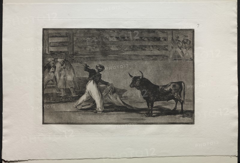 Bullfights: Origin of the Harpoons or Banderillas, 1876. Creator: Francisco de Goya (Spanish, 1746-1828).