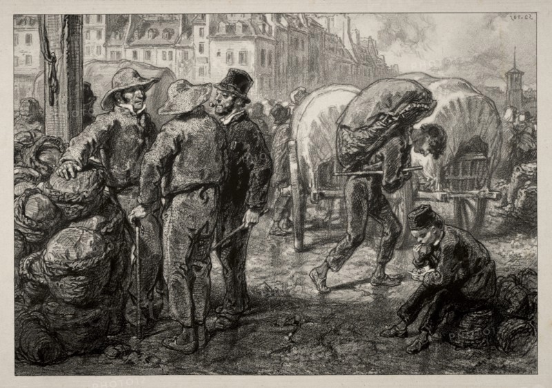 Burden Bearers. Creator: Paul Gavarni (French, 1804-1866).