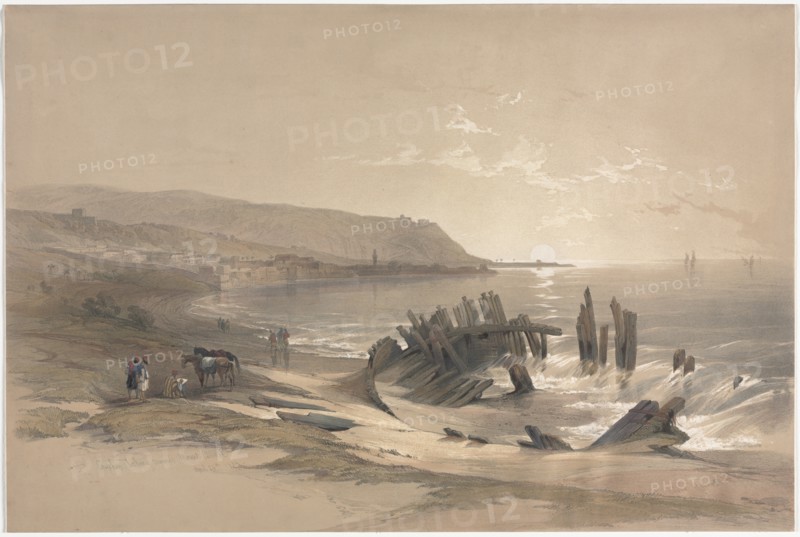 Caiaphas Looking Towards Mount Carmel, 1839. Creator: David Roberts (British, 1796-1864).