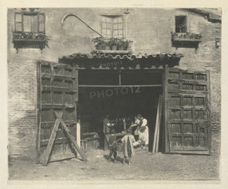 Camera Work: A Carpenter's Shop - Toledo, 1914. Creator: J. Craig Annan (British, 1864-1946).