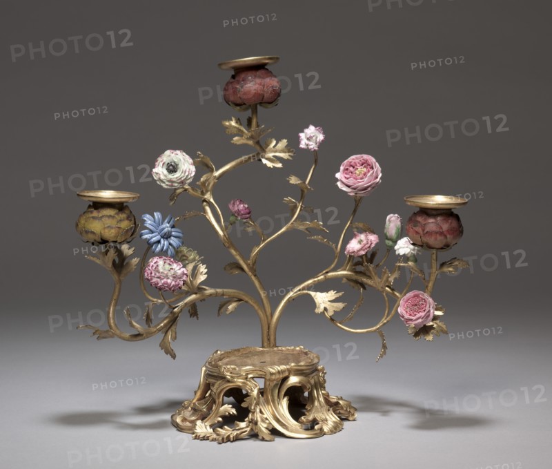 Candelabrum with Parrot (Candelabrum), c. 1750. Creator: Unknown.