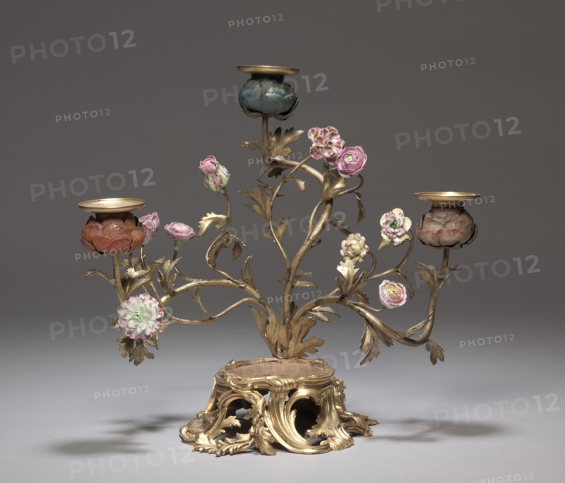 Candelabrum with Parrot (Candelabrum), c. 1750. Creator: Unknown.