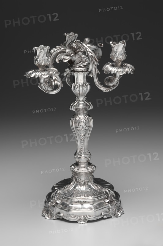 Candelabrum, 1757-1758. Creator: François Thomas Germain (French, 1726-1791).