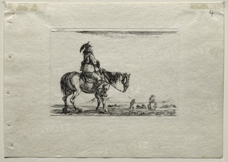 Caprices: Mounted Cavalier. Creator: Stefano Della Bella (Italian, 1610-1664).