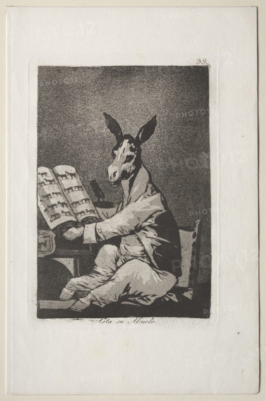 Caprichos: And So was His Grandfather.. Creator: Francisco de Goya (Spanish, 1746-1828).