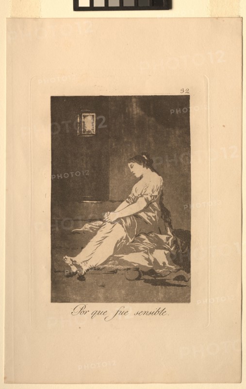 Caprichos: Because She Was Susceptible.. Creator: Francisco de Goya (Spanish, 1746-1828).