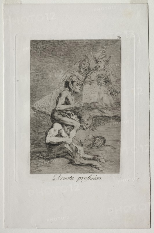 Caprichos: Devout Profession. Creator: Francisco de Goya (Spanish, 1746-1828).