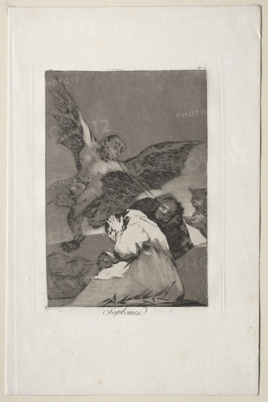 Caprichos: Tale-Bearers-Blasts of Wind. Creator: Francisco de Goya (Spanish, 1746-1828).